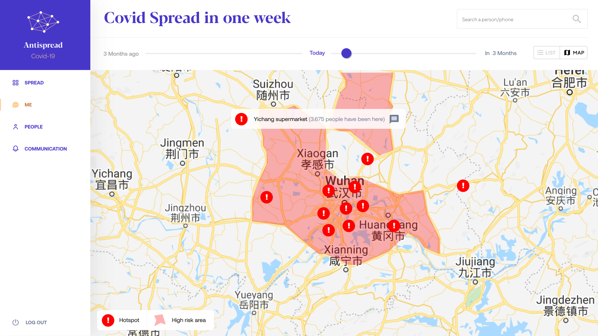 Pandemic prediction using telephone data